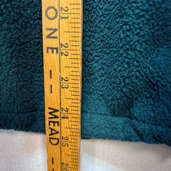 Woolrich Men's Fleece Cardigan Vest Full Zip Size L Green Outdoorwear Sleeveless - Picture 7 of 10